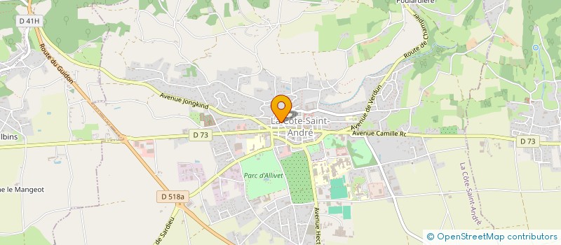 localisation de l'entreprise SCI DAVIFRED  LA COTE-SAINT-ANDRE