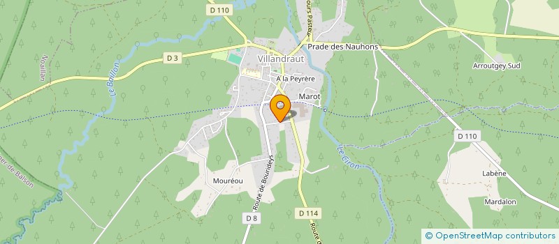 localisation de l'entreprise SCI DAVINO  VILLANDRAUT