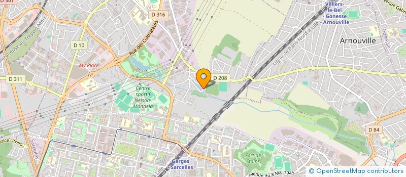 localisation de l'entreprise SCI DAVIRGEL  SARCELLES