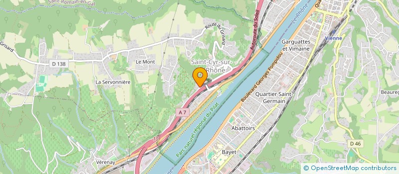 localisation de l'entreprise SCI DAVISA  SAINT-CYR-SUR-LE-RHONE