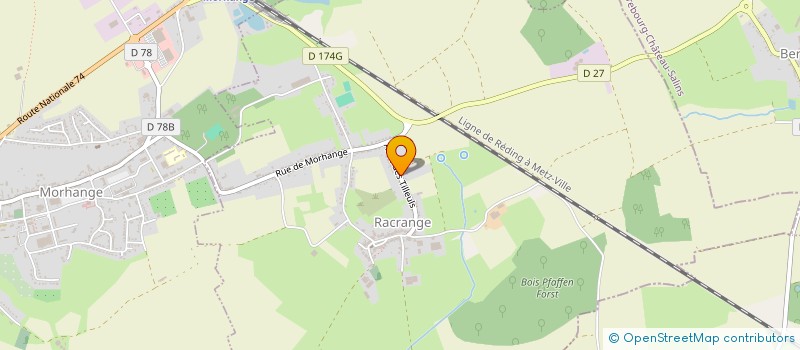 localisation de l'entreprise SCI DAVRIC  RACRANGE