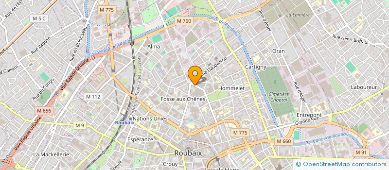 localisation de l'entreprise SCI DB-SMD  ROUBAIX