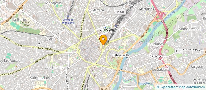 localisation de l'entreprise SCI DBA à LIMOGES