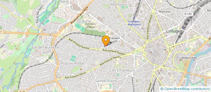 localisation de l'entreprise SCI DBJ à LIMOGES