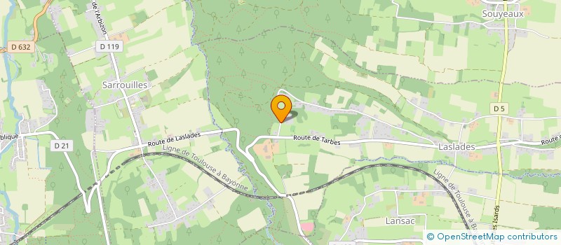 localisation de l'entreprise SCI DBY-IMMO65  LASLADES