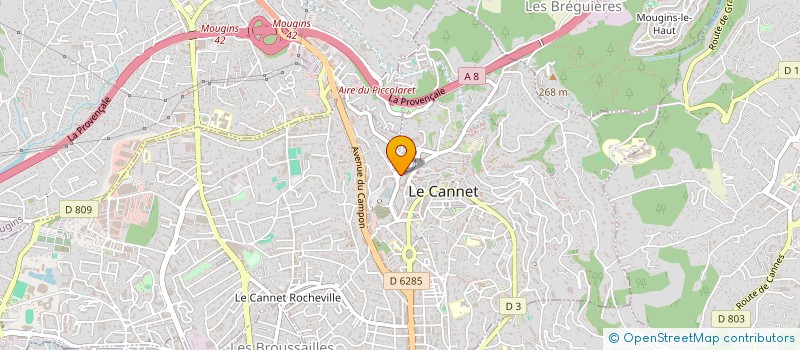localisation de l'entreprise SCI DCP MOULIERE à LE CANNET
