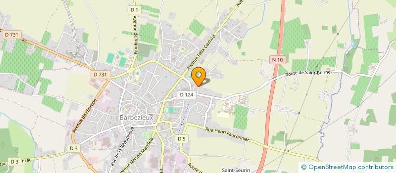 localisation de l'entreprise SCI DCX IMMO  BARBEZIEUX-SAINT-HILAIRE