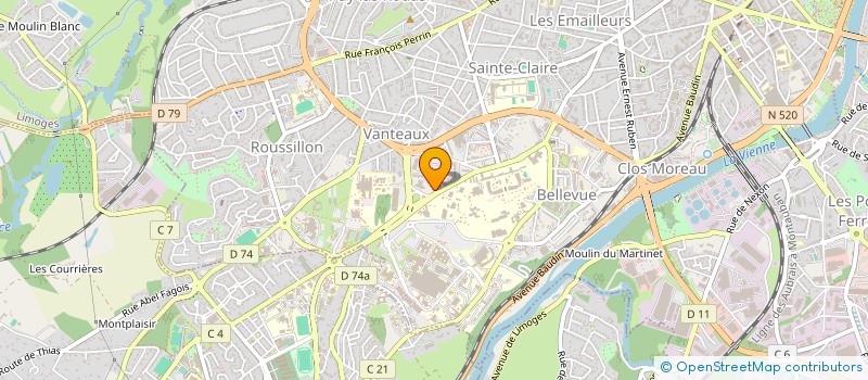 localisation de l'entreprise SCI DDVL à LIMOGES