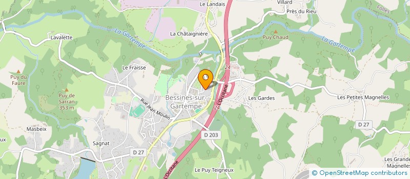 localisation de l'entreprise SCI DE A A Z  BESSINES-SUR-GARTEMPE