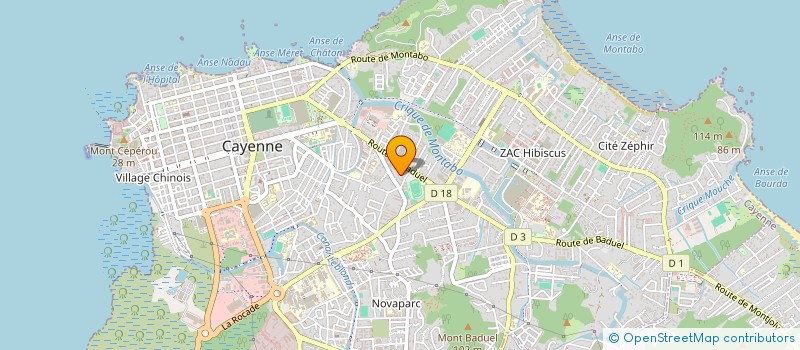 localisation de l'entreprise SCI DE BADUEL  CAYENNE