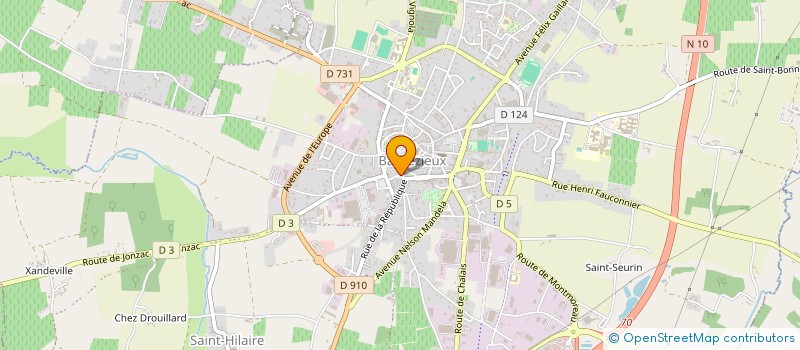 localisation de l'entreprise SCI DE BALLAVOINE  BARBEZIEUX-SAINT-HILAIRE