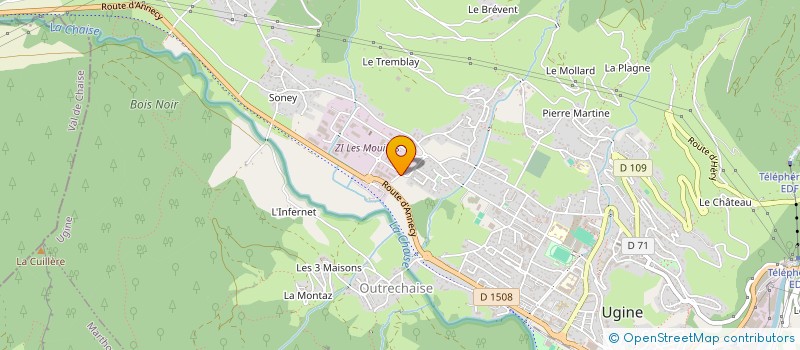 localisation de l'entreprise SCI DE BAVELIN  UGINE