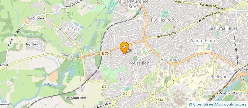 localisation de l'entreprise SCI DE BEAUBREUIL à LIMOGES