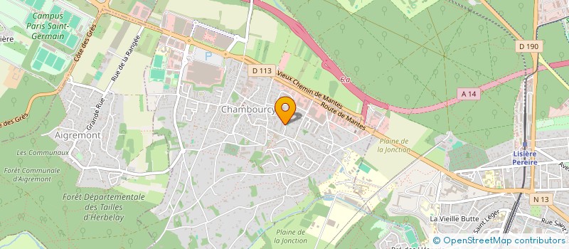 localisation de l'entreprise SCI DE BEAUCRON  CHAMBOURCY