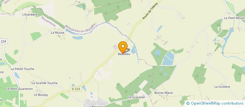 localisation de l'entreprise SCI DE BEAULIEU à SEVREMOINE