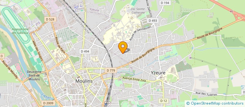 localisation de l'entreprise SCI DE BEAUREGARD  YZEURE