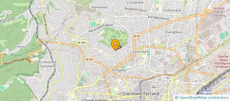 localisation de l'entreprise SCI DE BEAUSOLEIL  CLERMONT-FERRAND