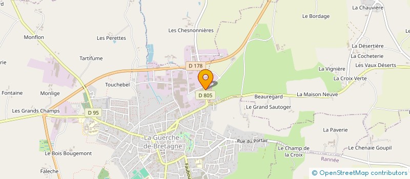 localisation de l'entreprise SCI DE BEAUVAIS  LA GUERCHE-DE-BRETAGNE