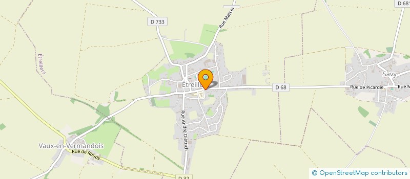 localisation de l'entreprise SCI DE BEAUVILLERS  ETREILLERS