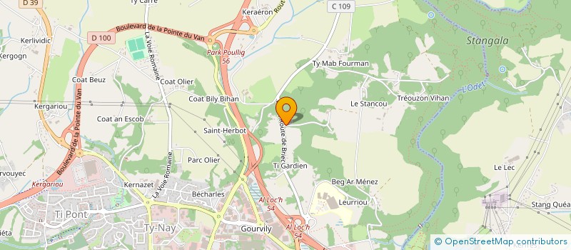 localisation de l'entreprise SCI DE BEG AR MENEZ  QUIMPER