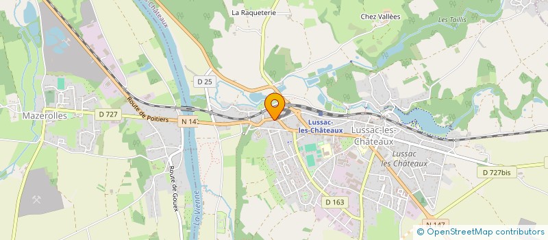 localisation de l'entreprise SCI DE BEL AIR  LUSSAC-LES-CHATEAUX