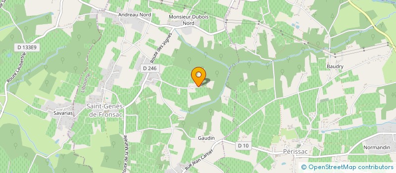 localisation de l'entreprise SCI DE BEL AIR  SAINT-GENES-DE-FRONSAC