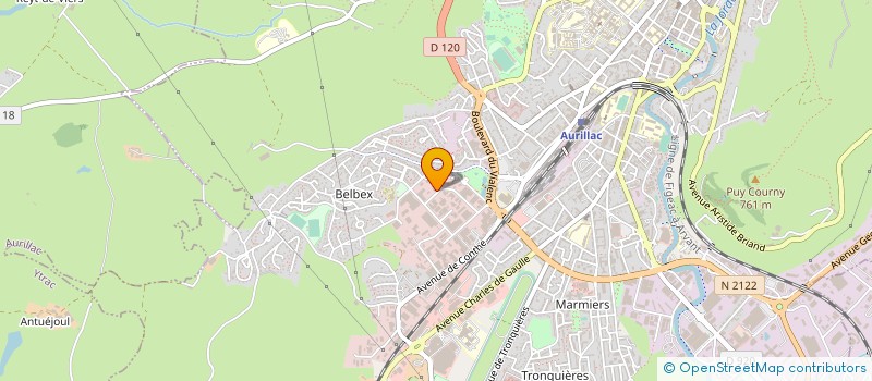 localisation de l'entreprise SCI DE BELBEX à AURILLAC