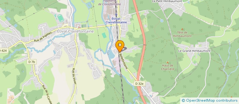 localisation de l'entreprise SCI DE BELLEFONTAINE  ETIVAL-CLAIREFONTAINE