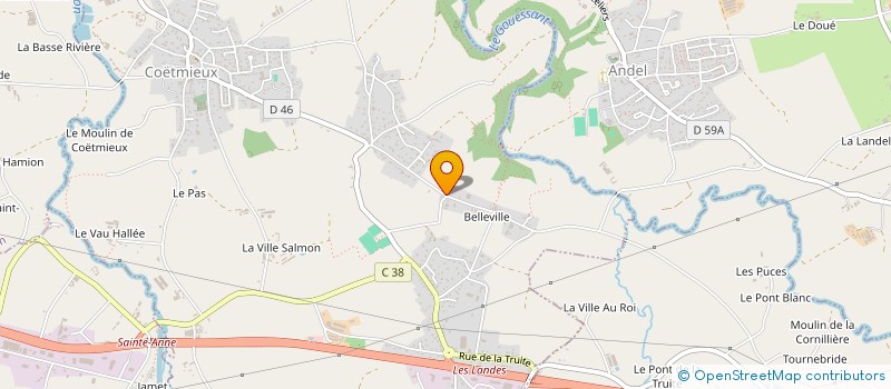 localisation de l'entreprise SCI DE BELLEVILLE  COETMIEUX