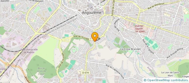 localisation de l'entreprise SCI DE BELLEVUE à ANGOULEME