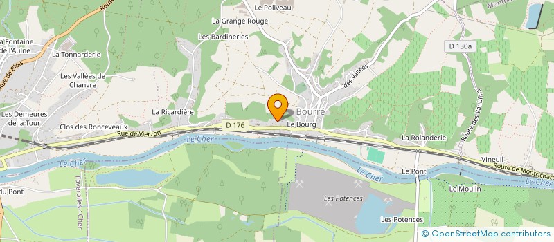 localisation de l'entreprise SCI DE BELLEVUE  PONTLEVOY