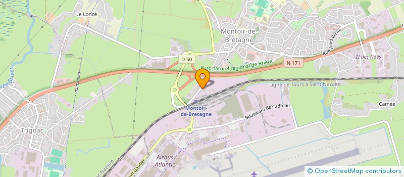 localisation de l'entreprise SCI DE BELLEVUE  MONTOIR-DE-BRETAGNE