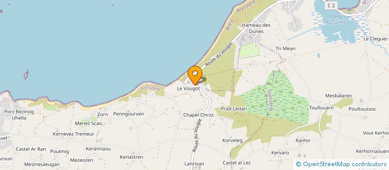 localisation de l'entreprise SCI DE BELLEVUE  PLOUGUERNEAU