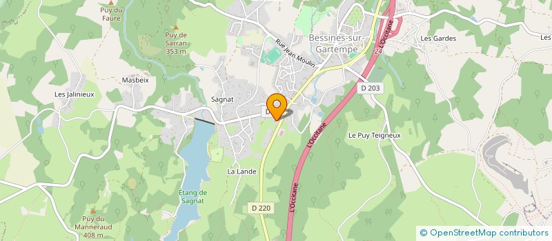 localisation de l'entreprise SCI DE BELLEVUE  BESSINES-SUR-GARTEMPE