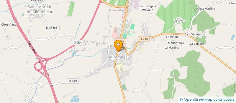 localisation de l'entreprise SCI DE BELLEVUE  MIRAMBEAU