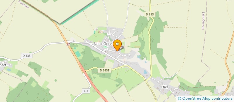 localisation de l'entreprise SCI DE BERCANIE  SAINT-GERVAIS