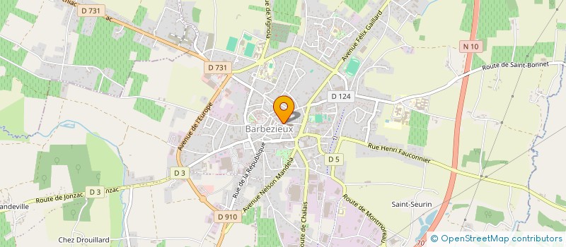 localisation de l'entreprise SCI DE BERNOVILLE  BARBEZIEUX-SAINT-HILAIRE