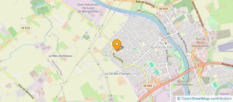 localisation de l'entreprise SCI DE BIENCOURT  WAMBRECHIES