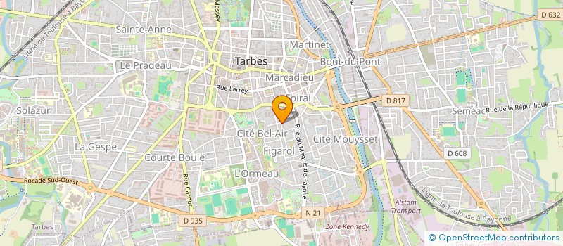 localisation de l'entreprise SCI DE BIRDIE  TARBES