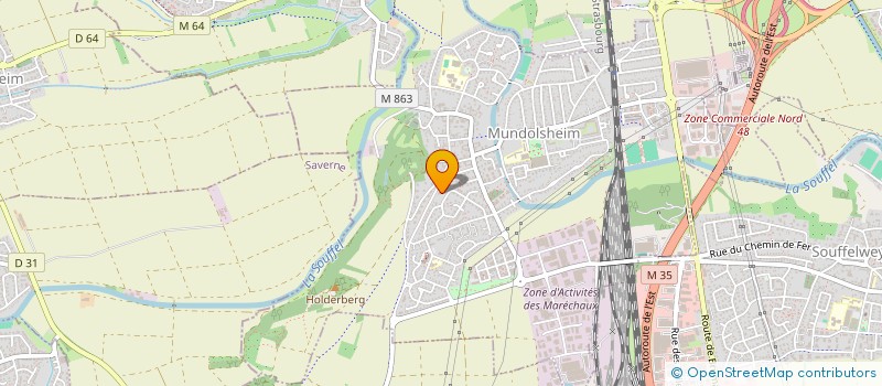 localisation de l'entreprise SCI DE BISCHHEIM  MUNDOLSHEIM