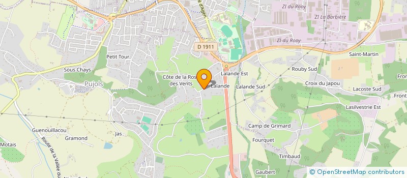 localisation de l'entreprise SCI DE BORDENEUVE  PUJOLS