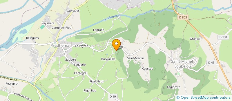 localisation de l'entreprise SCI DE BOSCAU  PRUDHOMAT