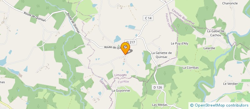 localisation de l'entreprise SCI DE BOURDELAS à ST YRIEIX LA PERCHE