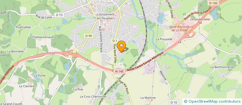 localisation de l'entreprise SCI DE BOUSSERESSE  LA SOUTERRAINE