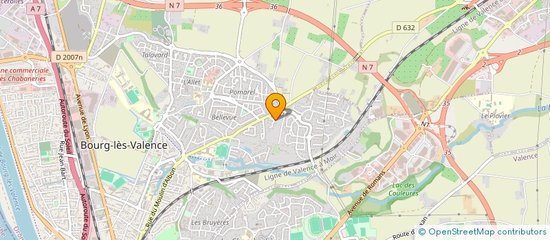 localisation de l'entreprise SCI DE BOZEL  BOURG-LES-VALENCE