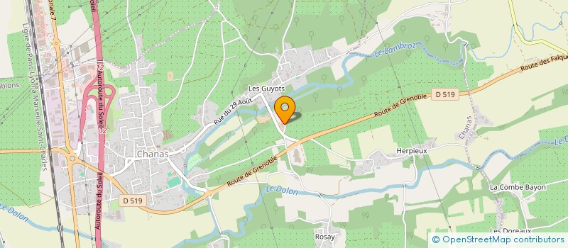 localisation de l'entreprise SCI DE BRAMEFAN  CHANAS