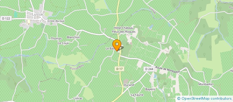 localisation de l'entreprise SCI DE BRANDAT à LUSSAC