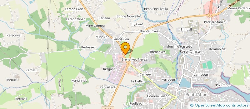 localisation de l'entreprise SCI DE BRENANVEC NEVEZ  PLONEOUR-LANVERN