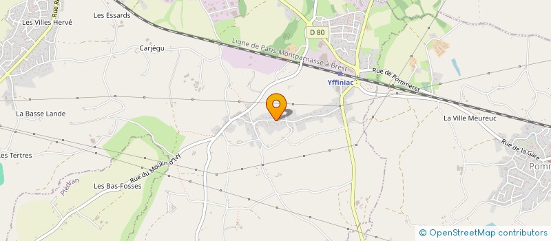 localisation de l'entreprise SCI DE BRESTIVEN  YFFINIAC