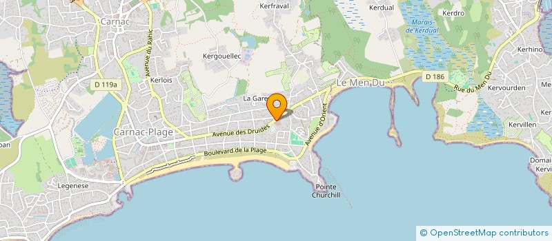 localisation de l'entreprise SCI DE BRETAGNE  CARNAC